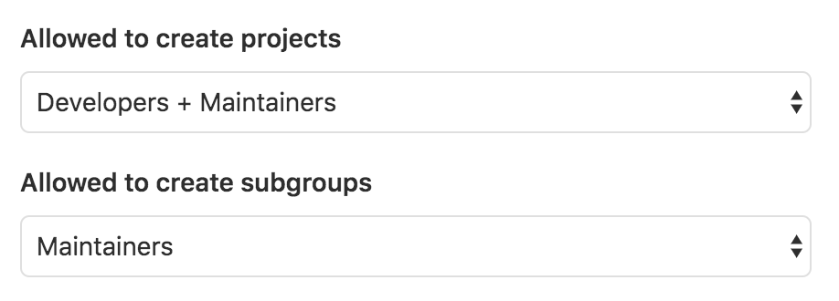 Maintainers can create subgroups