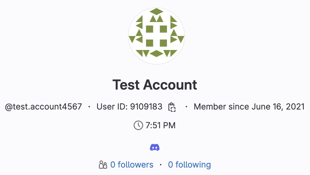 Discord user ID in GitLab profile