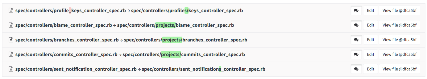 See differences on file renames in Gitlab 8.5