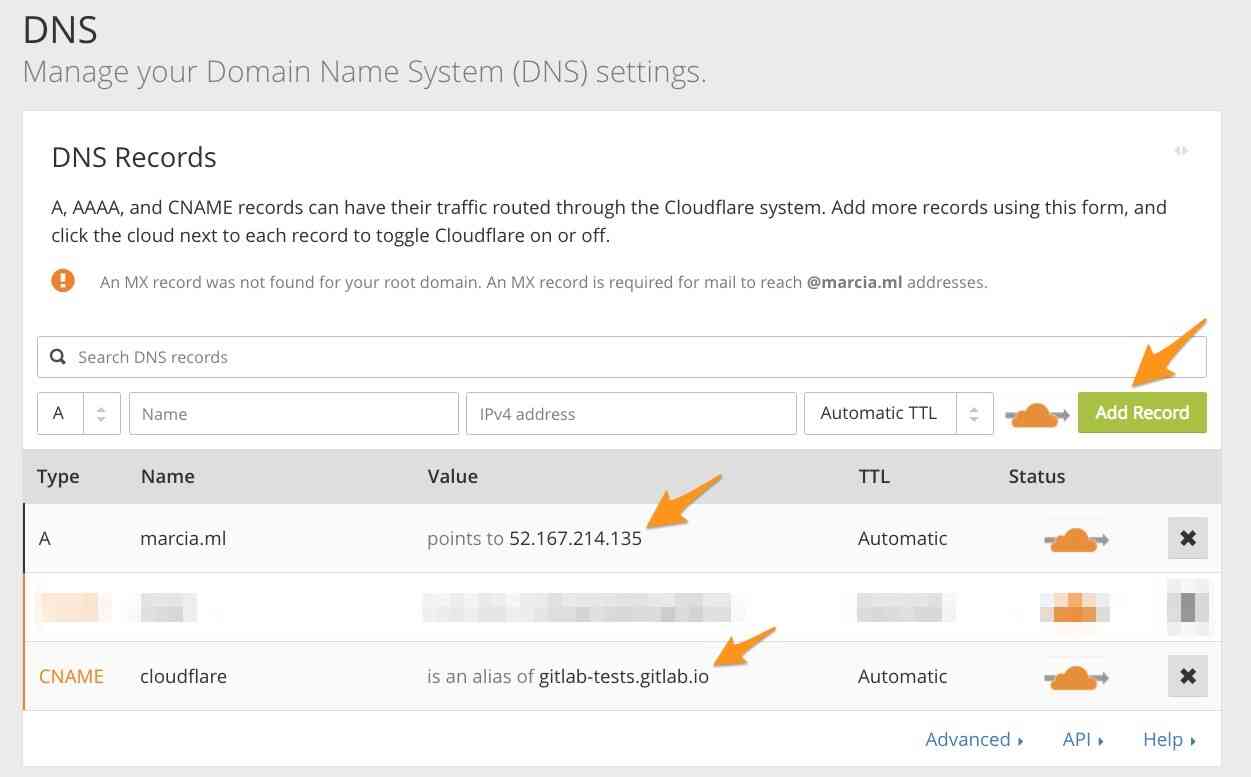 set up Cloudflare DNS