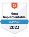 G2 Most Implementable - Summer 2023