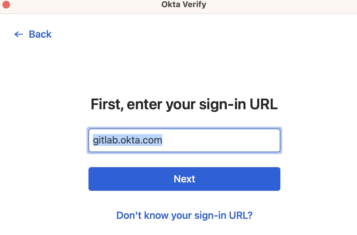 Sign-in URL