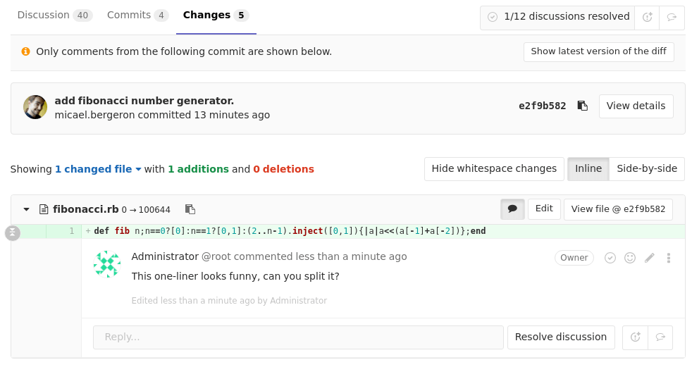 Gitlab Change Merge Request Commit Message