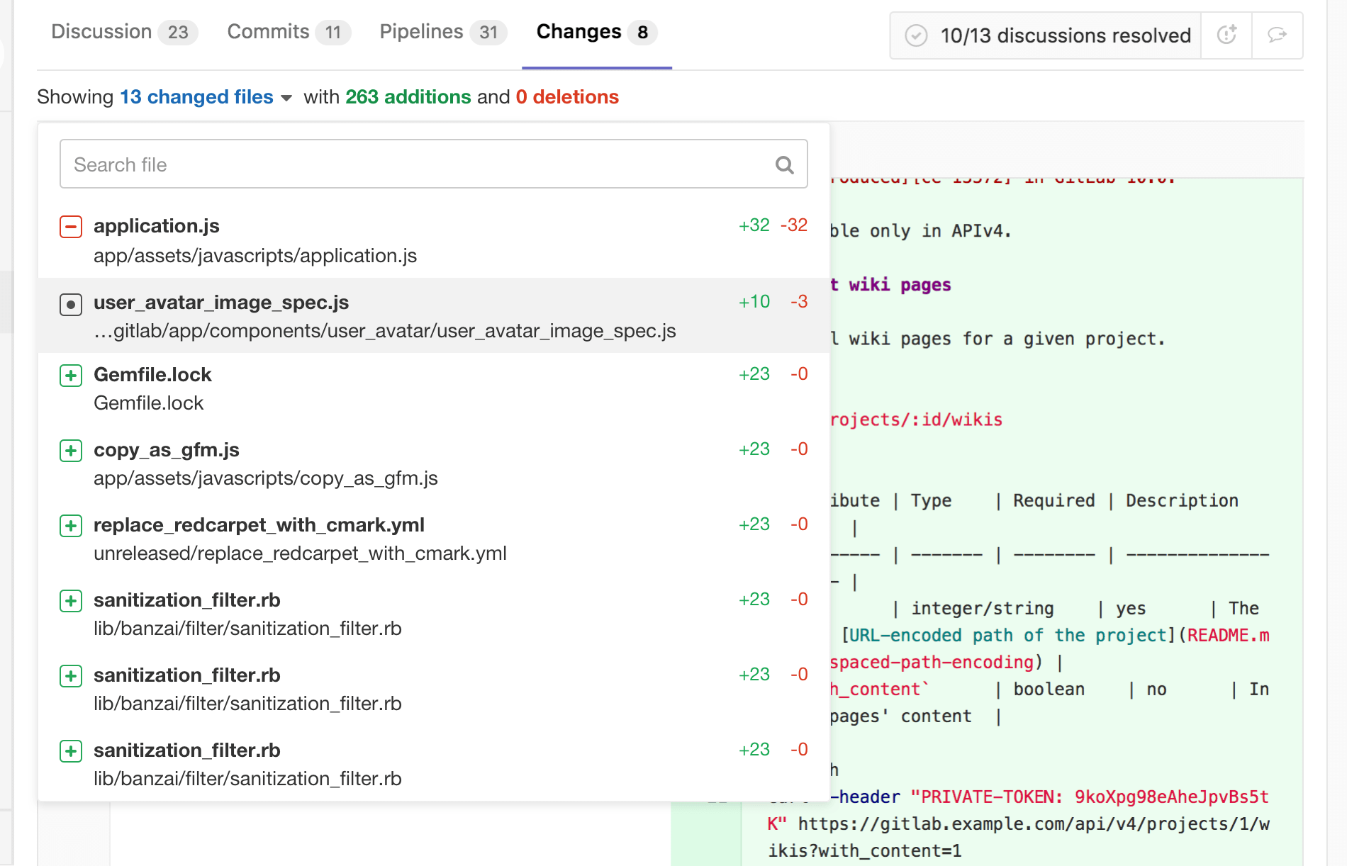 Иллюстрация к Redesigned merge request diff file navigation