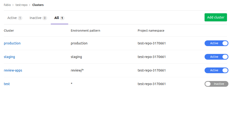 Иллюстрация к Multiple Kubernetes clusters per project (Beta)