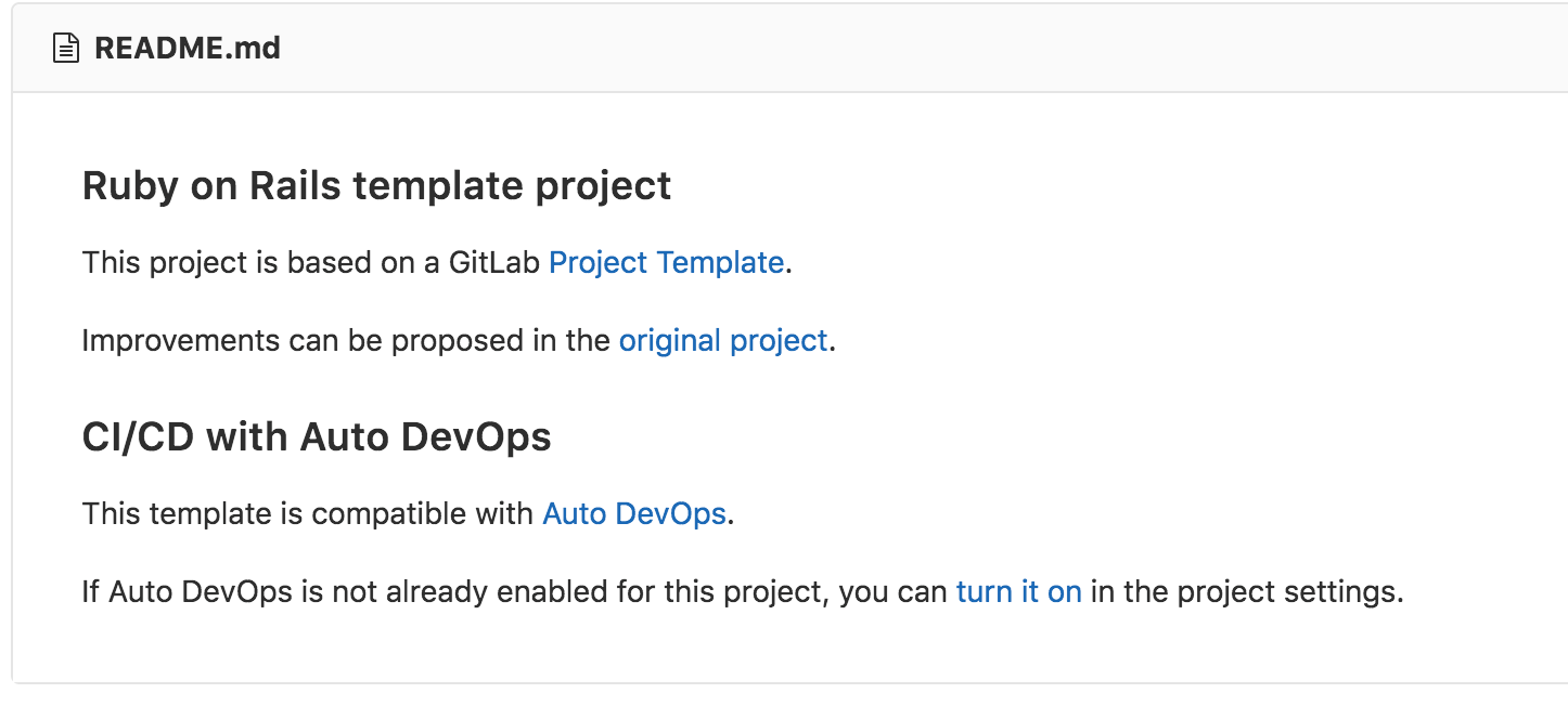 Project templates now work with Auto DevOps