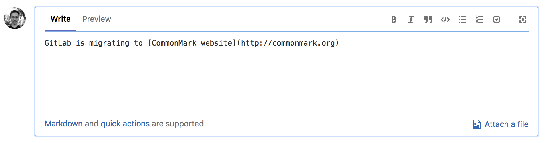 GitLab Flavored Markdown with CommonMark