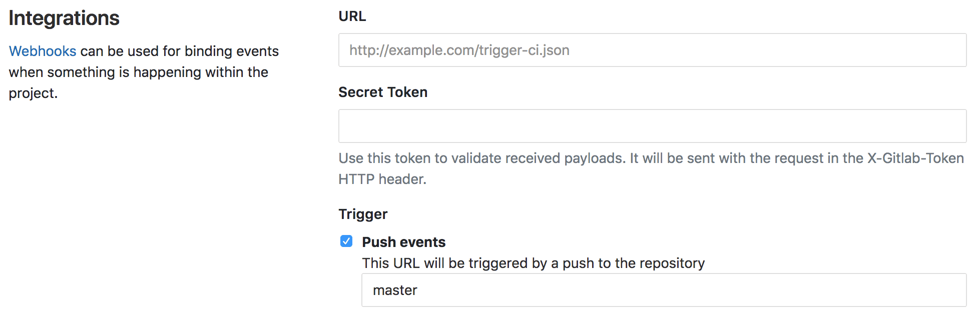 Filter webhook push events by branch