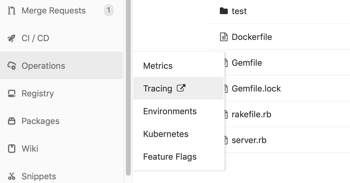 Open Jaeger from GitLab