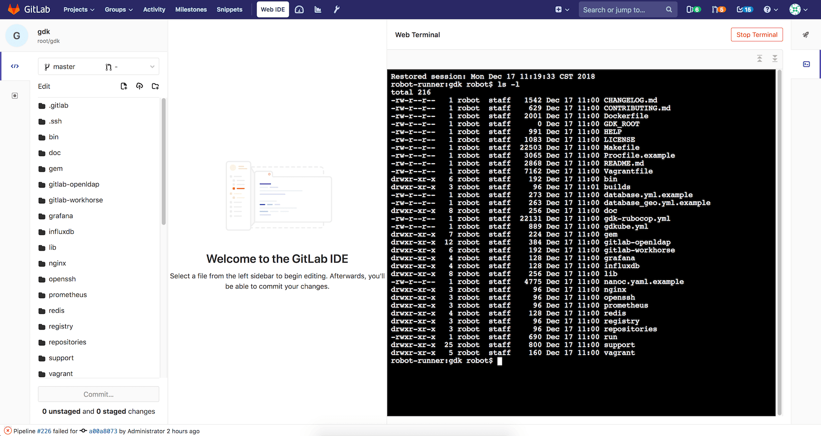 Web ide gitlab что такое