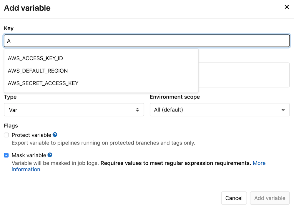 Easy to configure AWS deployment variables