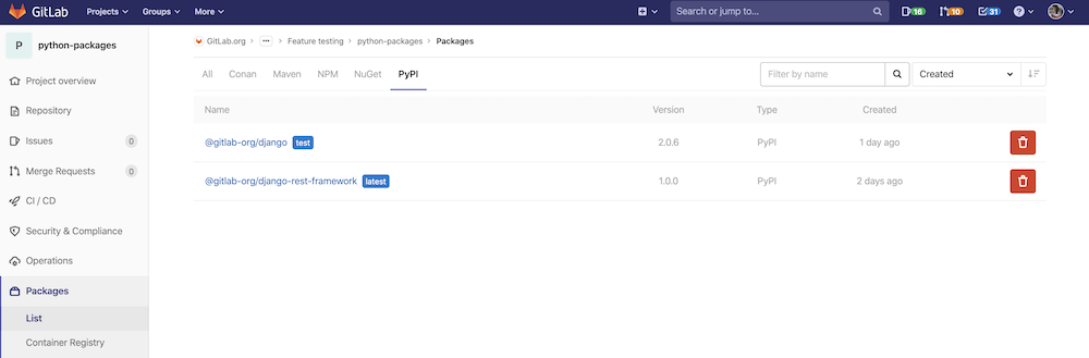 Build, publish, and share Python packages to the GitLab PyPI Repository