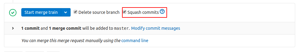 Maintain a consolidated commit history with squash-and-merge in Merge Trains