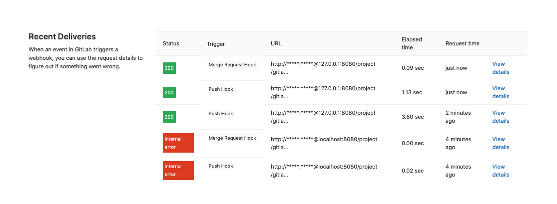 Webhook logs now available for CI integrations