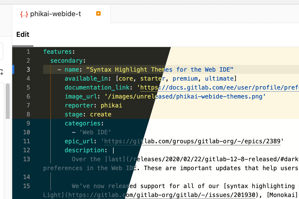 Syntax Highlighting Themes for the Web IDE