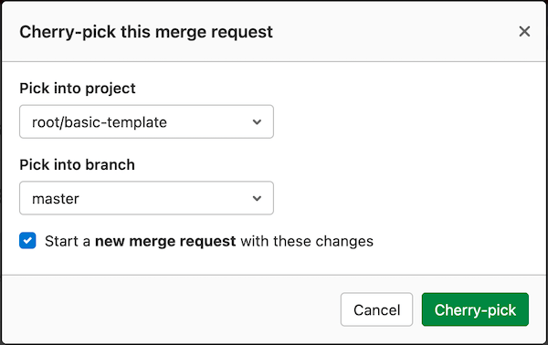 Cherry pick commits from fork to parent