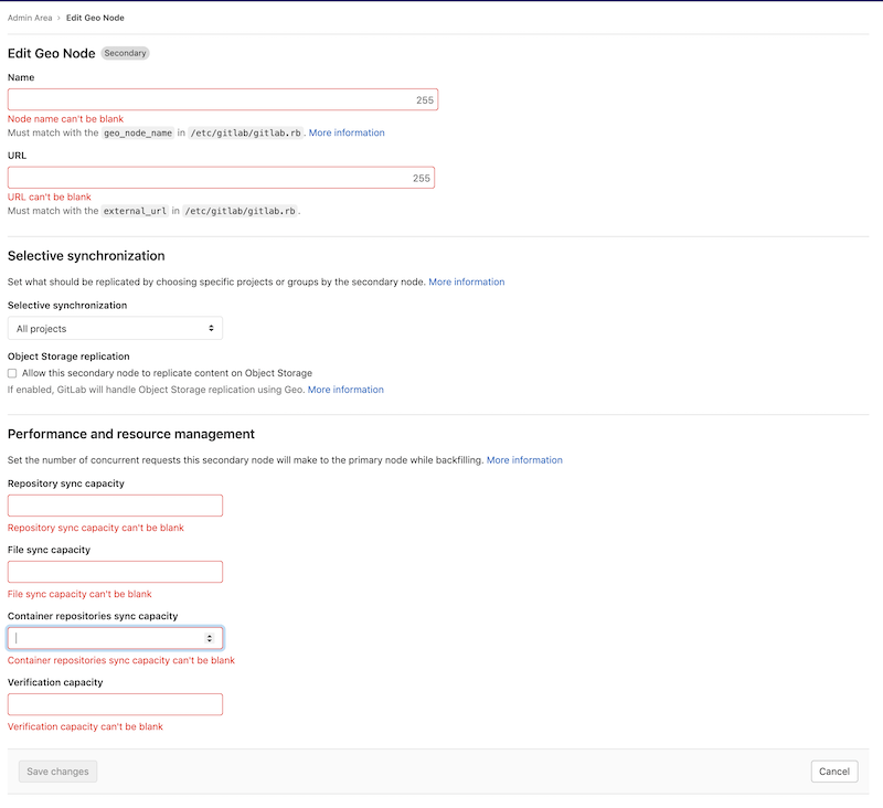 Geo settings forms easier to read and validate input