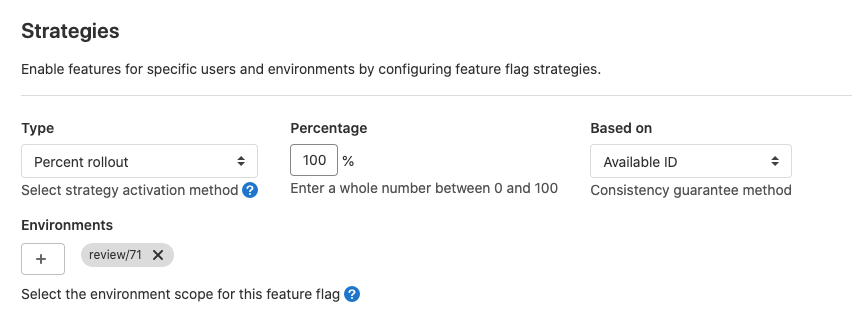 Feature Flags flexible rollout strategy