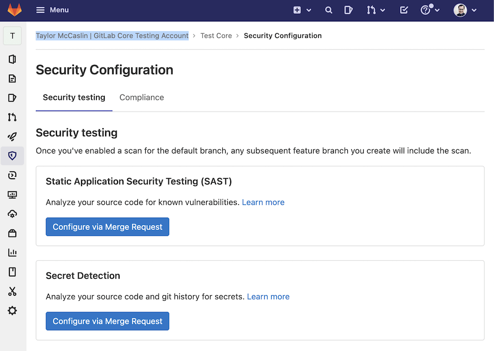 Configuration tool for Secret Detection available to all