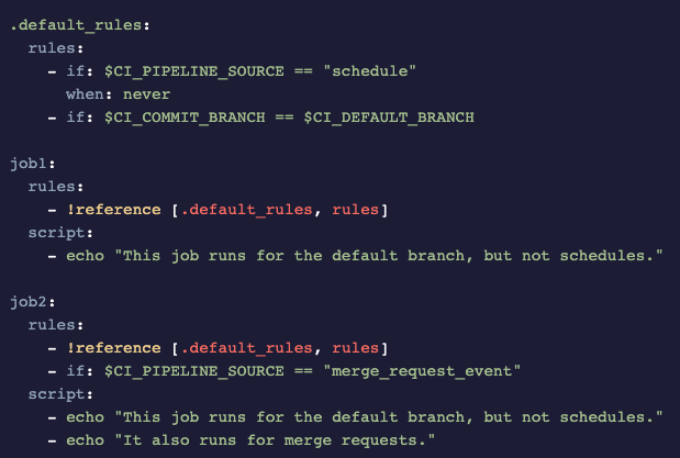 Support merging CI/CD rules arrays with `!reference`