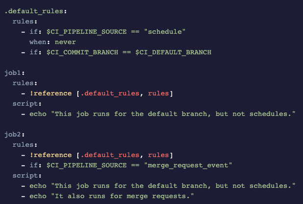 Gitlab Ci Rules If Default Branch