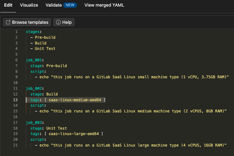 More powerful Linux machine types for GitLab SaaS runners