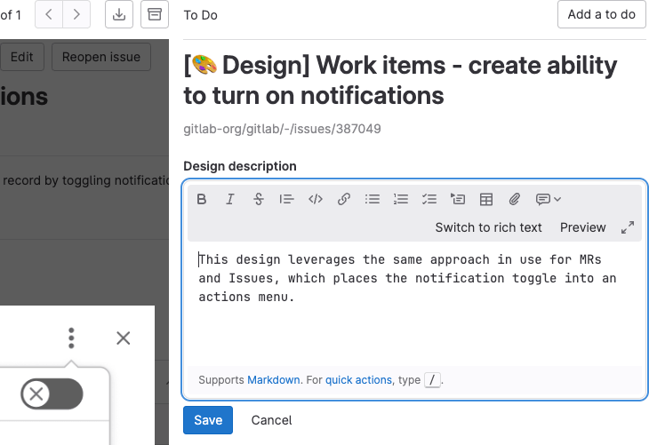 Add a description to design uploads