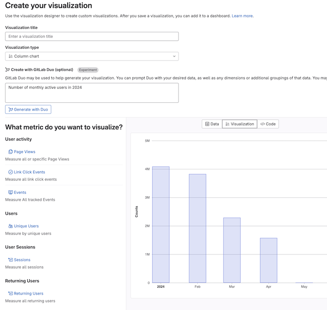 Explore your Product Analytics data with GitLab Duo
