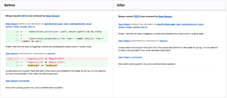 Disable diff previews in code review emails