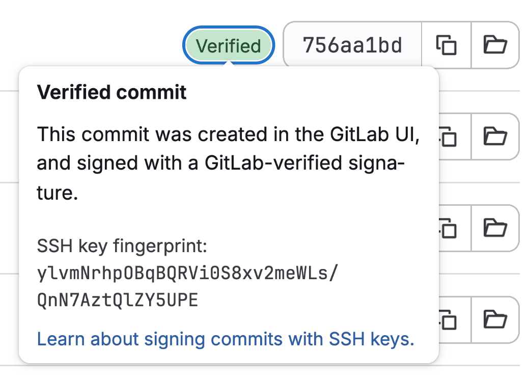 Web-based commit signing on GitLab.com