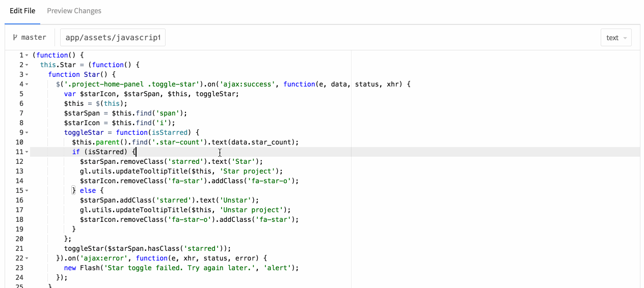 Code highlighting in GitLab 8.11