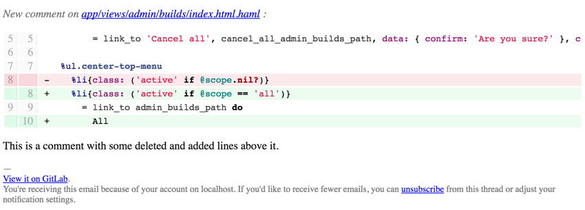 GitLab 8.15の通知メールの違い