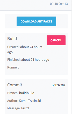 Download the build artifact in GitLab 8.2 straight from your builds