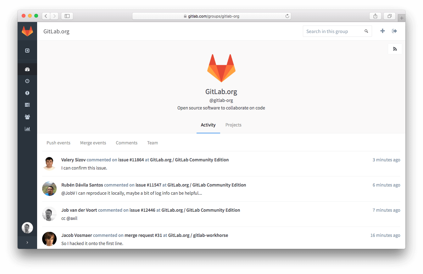 Upgraded Group page for GitLab 8.4
