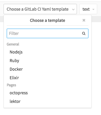 .gitlab-ci.yml templates in GitLab 8.9