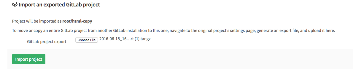 Import entire projects with GitLab 8.9
