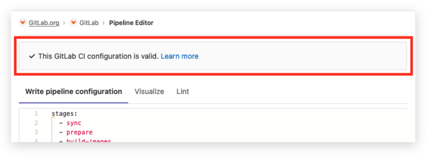 Continuous validation of pipelines