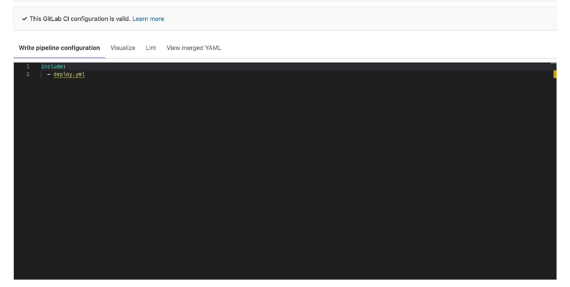 pipeline configuration