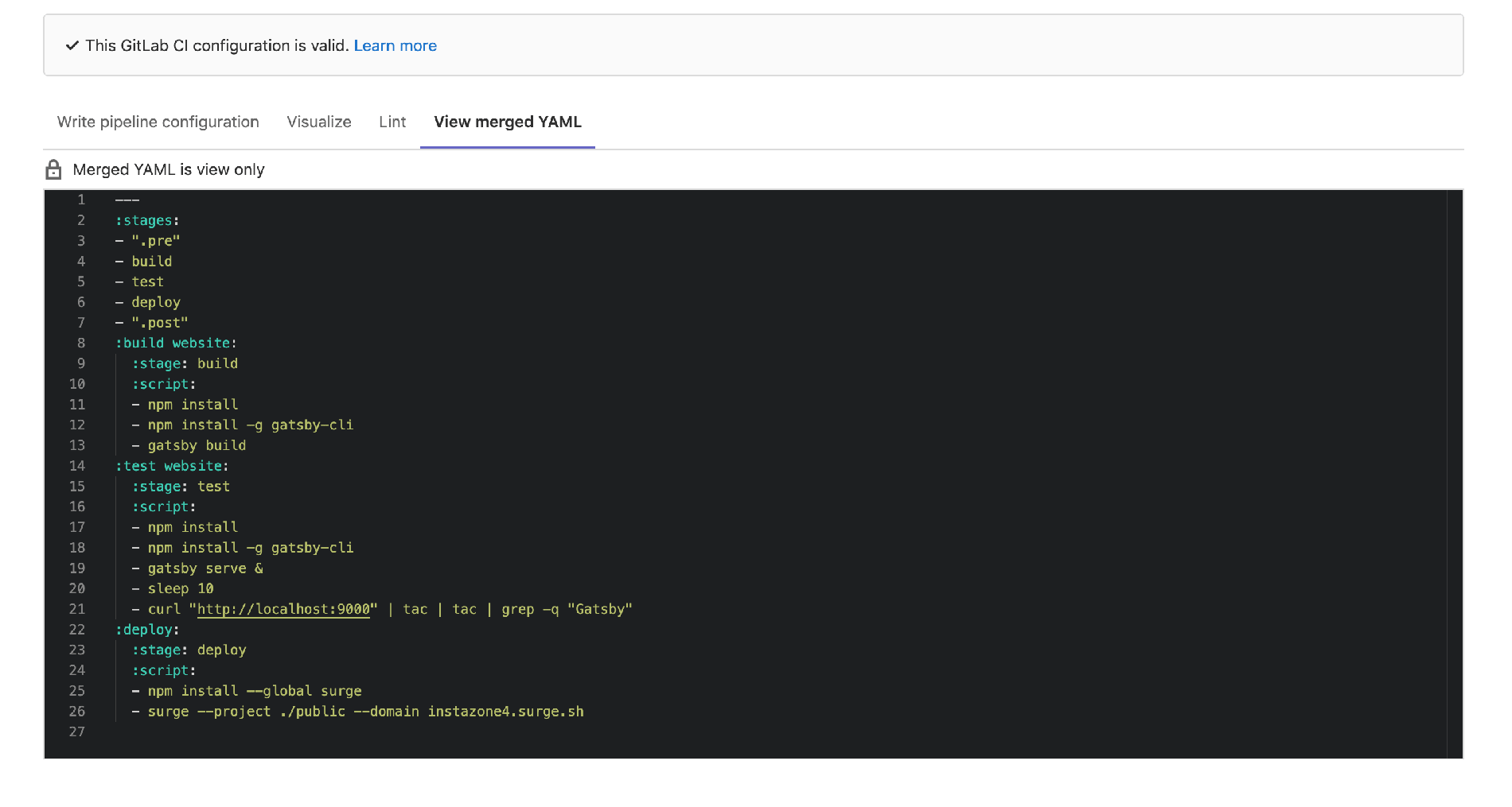 expanded pipeline configuration