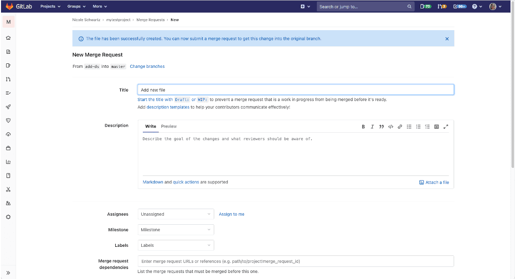 dependency scanning template merge request part 1