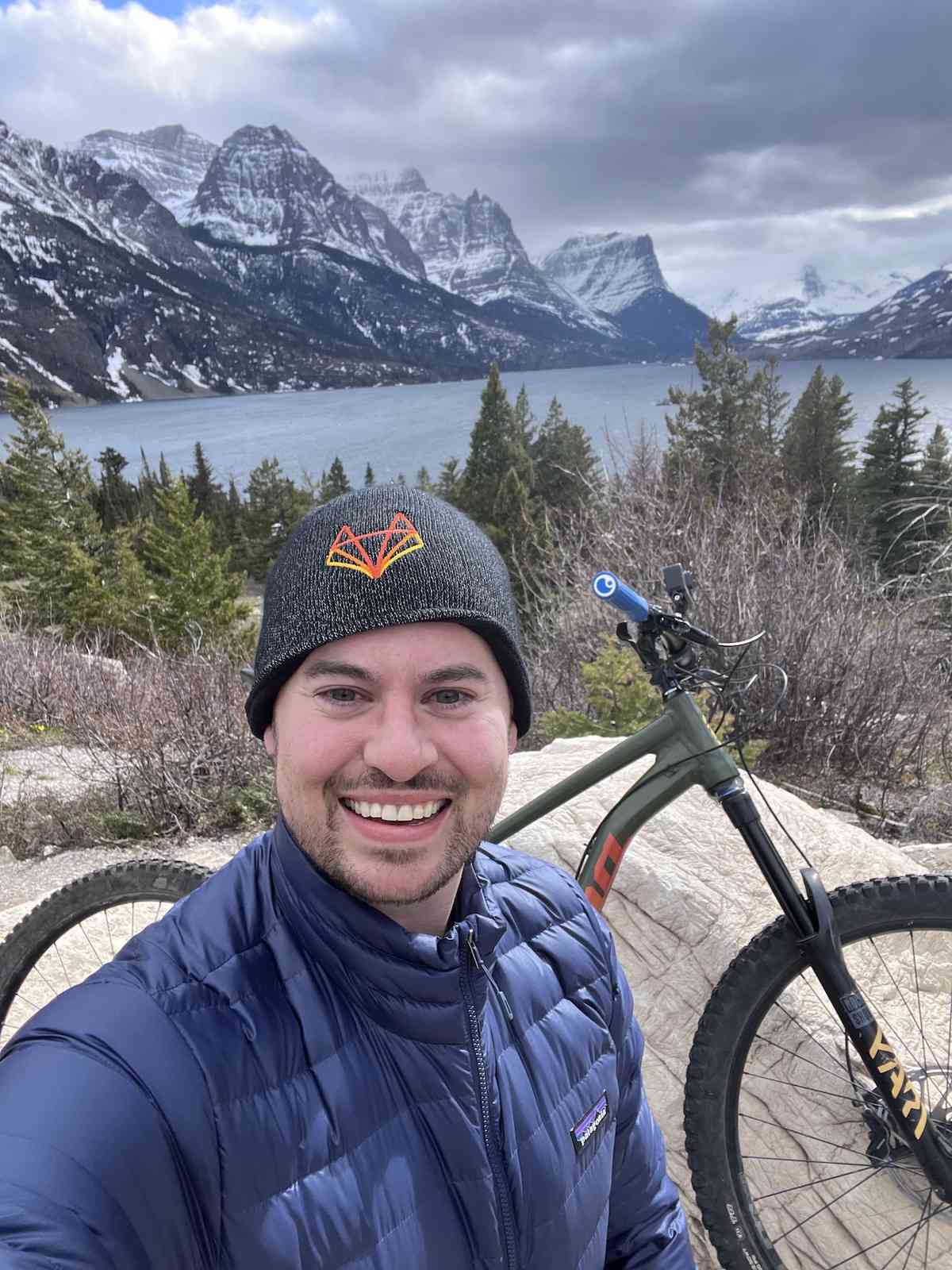 Taylor biking in Glacier National Park