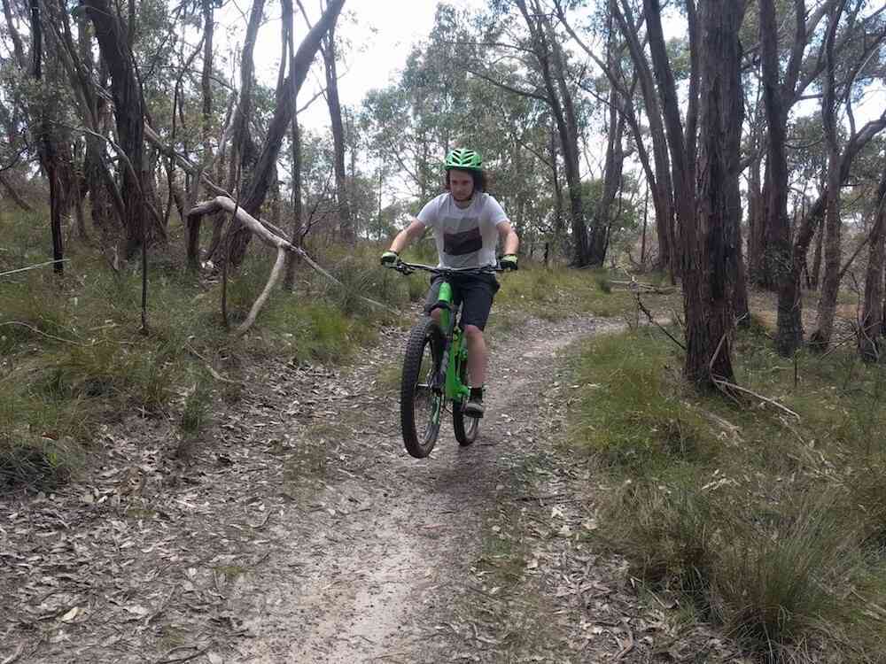 Luke on his mountain bike