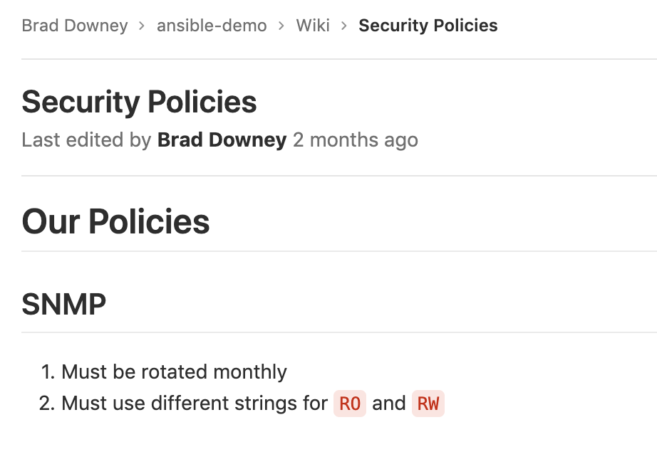 Security policies