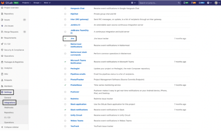 Enable Jira Integration