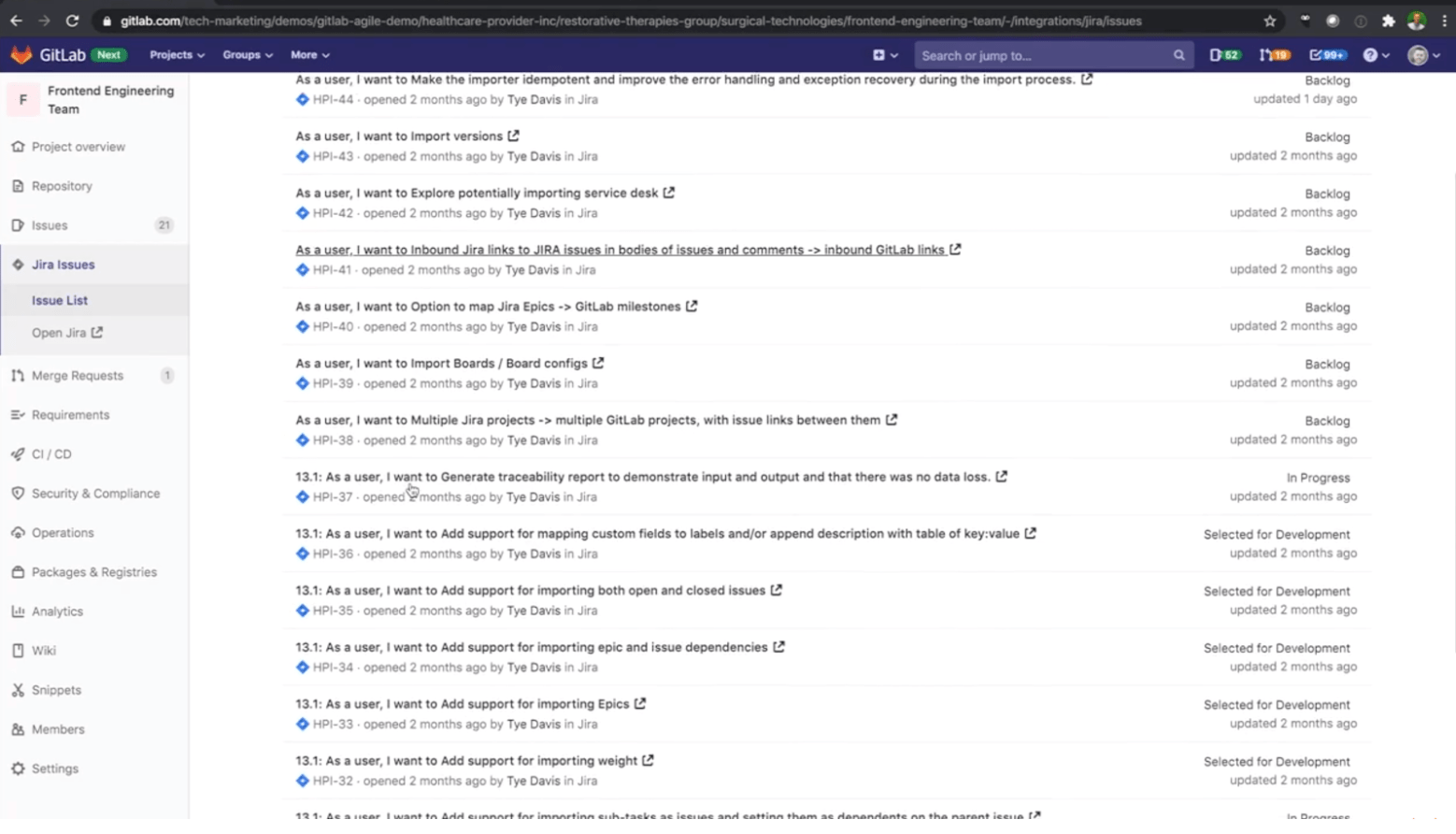 View Jira issues in GitLab