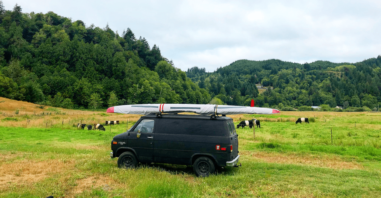 Barker's G10 Chevy van with an OC1 on top