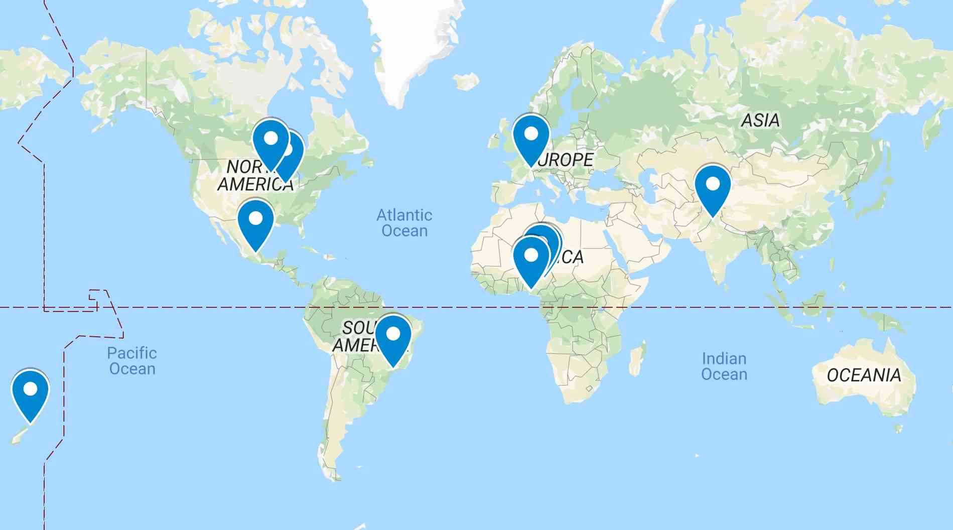 December 2019 Meetups Map