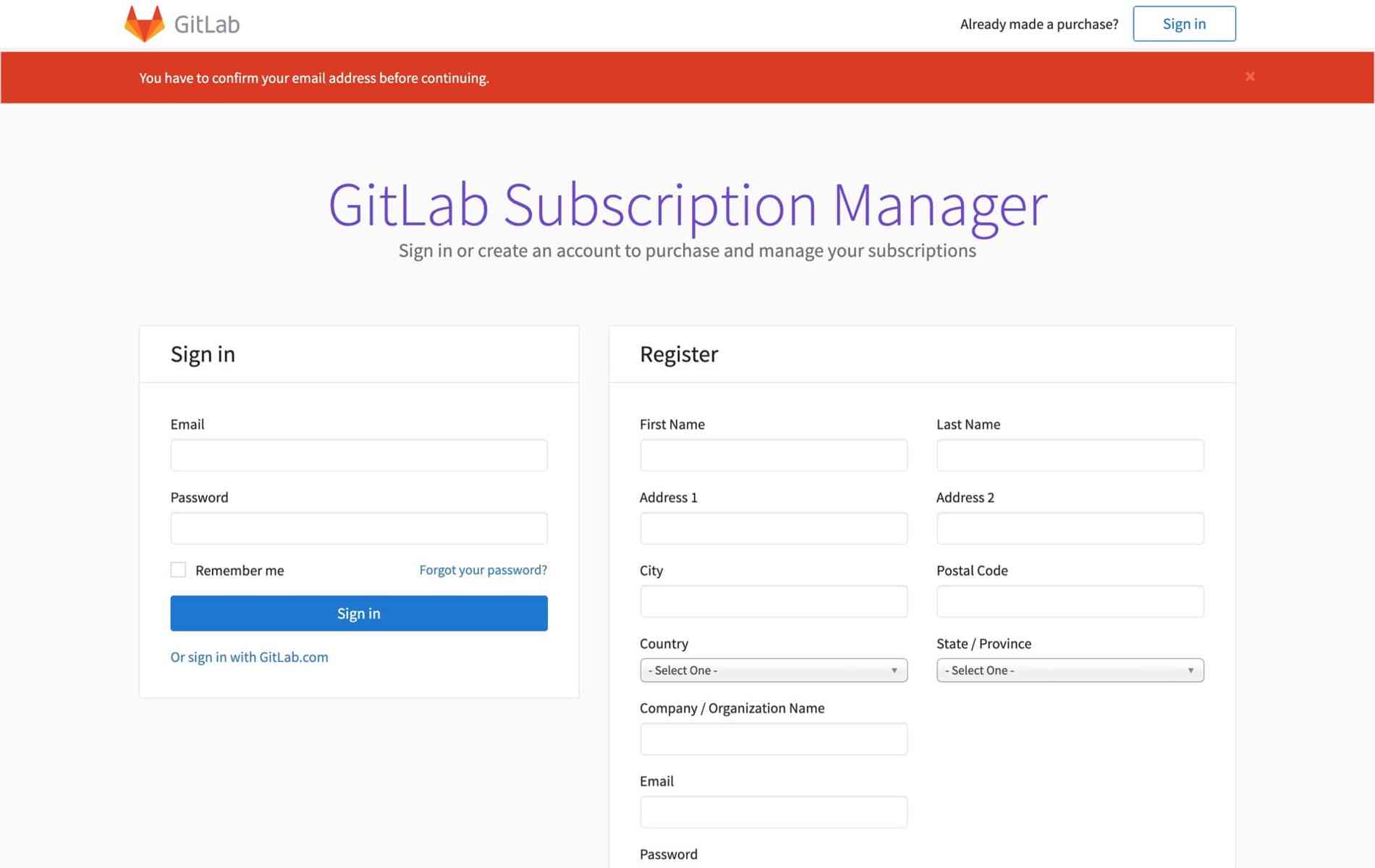 Subscription manager