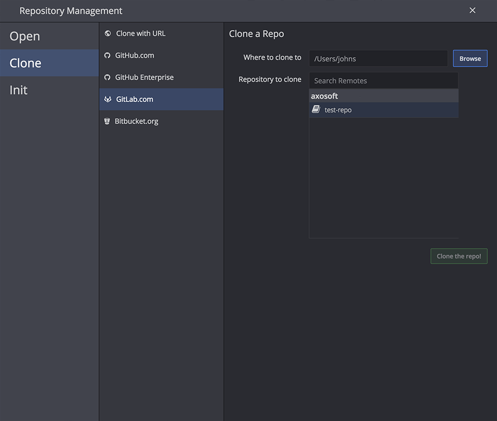 gitkraken add remote