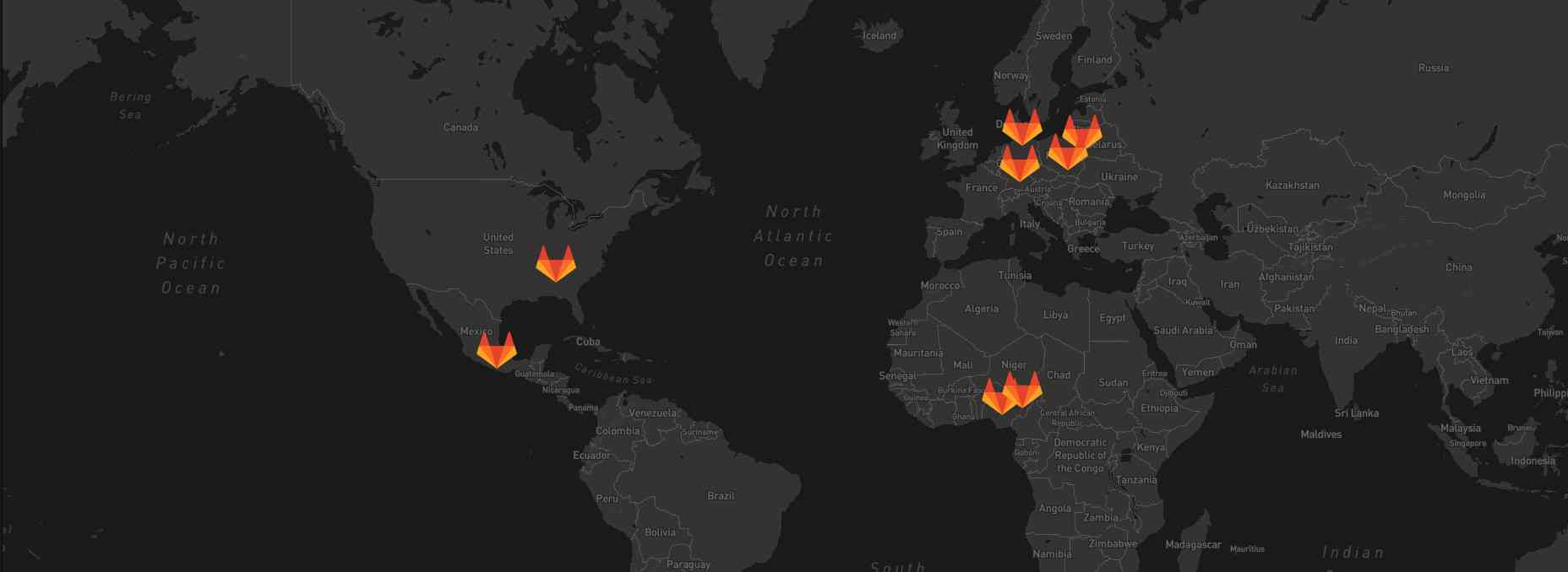 GitLab Meetups map